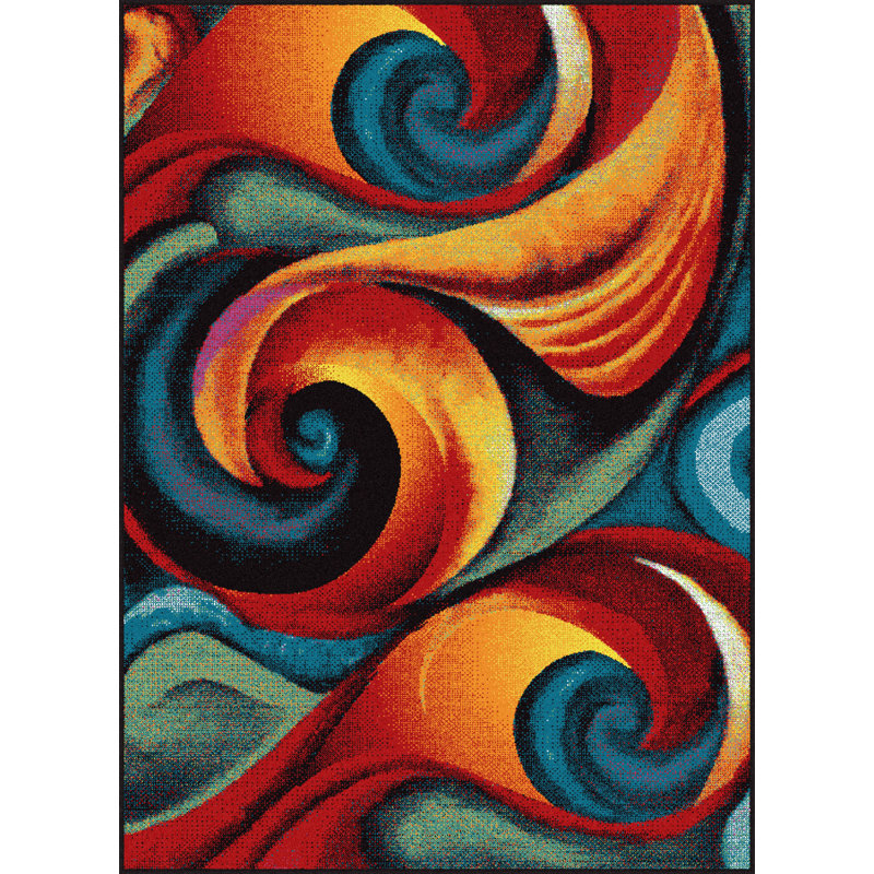 Latitude Run Weisman Red/Blue Area Rug & Reviews Wayfair